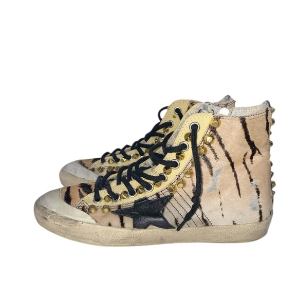 Golden Goose Francy tiger print pony hair high top sneakers - Picture 6 of 16